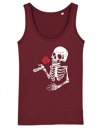 Skeleton Red Rose Burgundy