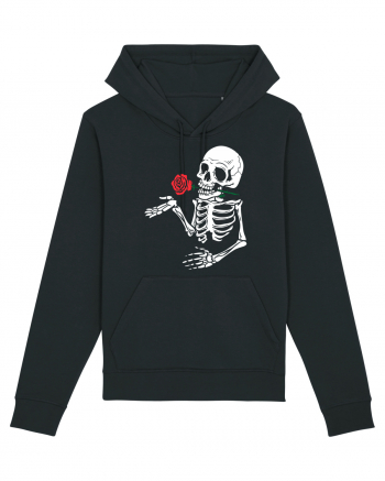 Skeleton Red Rose Black