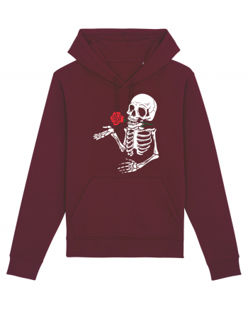 Skeleton Red Rose Burgundy