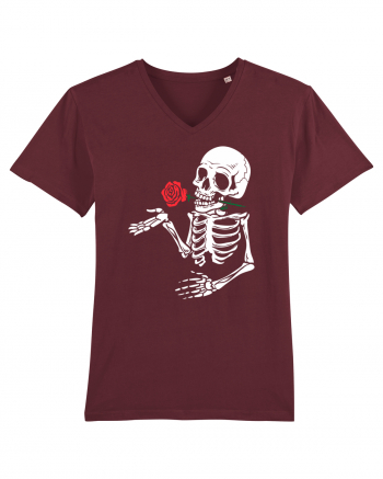 Skeleton Red Rose Burgundy