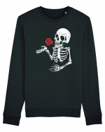 Skeleton Red Rose Bluză mânecă lungă Unisex Rise