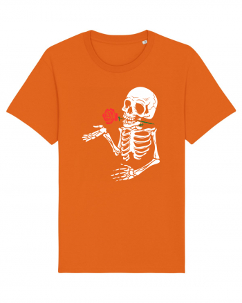 Skeleton Red Rose Bright Orange