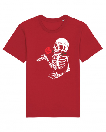 Skeleton Red Rose Red