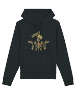 Why? Skeleton Wondering Red Heart Hanorac Unisex Drummer