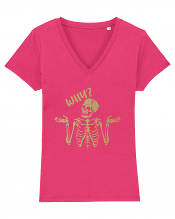 Why? Skeleton Wondering Red Heart Raspberry