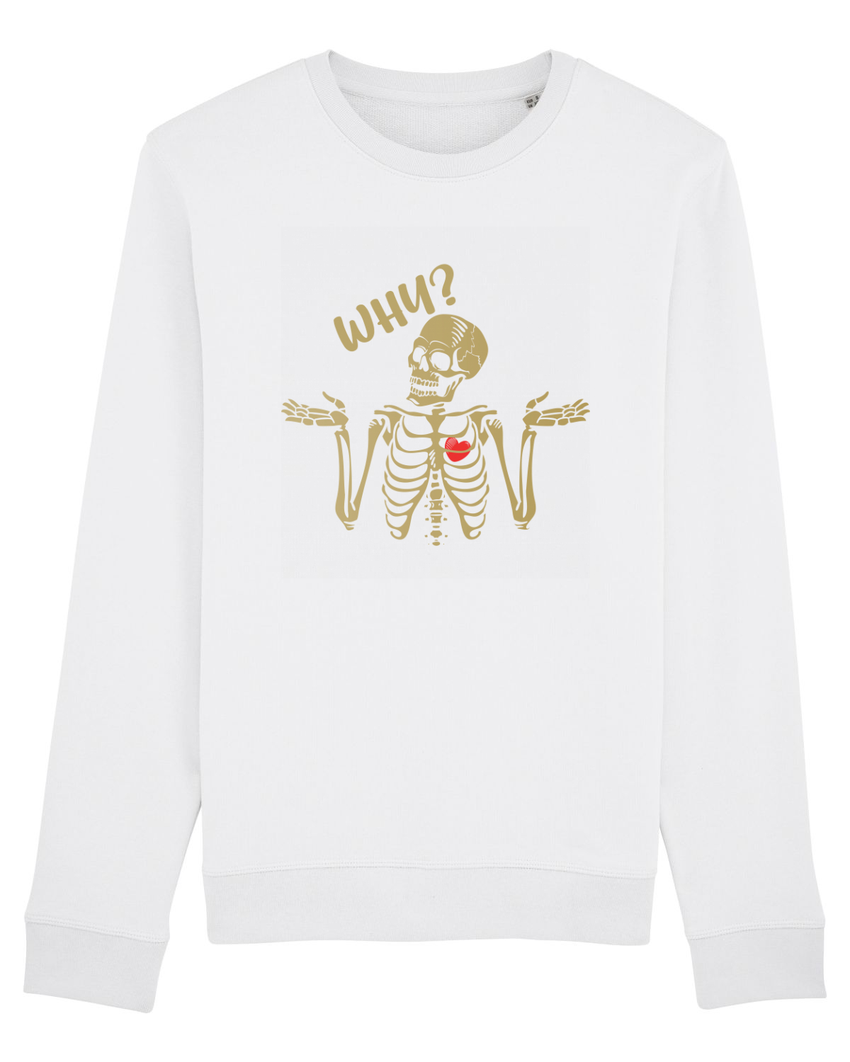 Bluză mânecă lungă Unisex Rise White