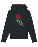 Skeleton Hand with Red Rose Hanorac Unisex Drummer