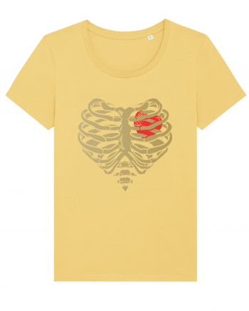 Skeleton Red Heart Golden Ribs Jojoba