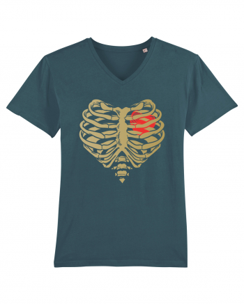 Skeleton Red Heart Golden Ribs Stargazer