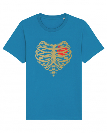 Skeleton Red Heart Golden Ribs Azur