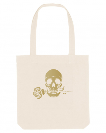 Skull with Golden Rose Natural