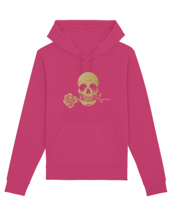 Skull with Golden Rose Raspberry