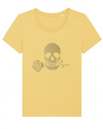 Skull with Golden Rose Jojoba