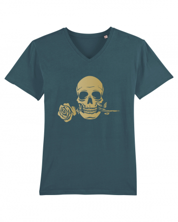 Skull with Golden Rose Stargazer