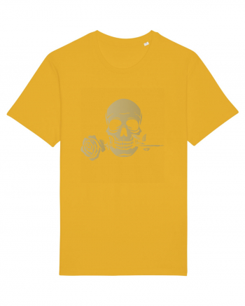 Skull with Golden Rose Spectra Yellow