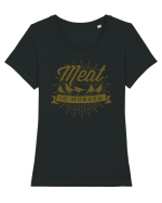 Meat is murder Tricou mânecă scurtă guler larg fitted Damă Expresser