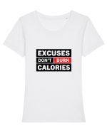 Burn Calories Tricou mânecă scurtă guler larg fitted Damă Expresser
