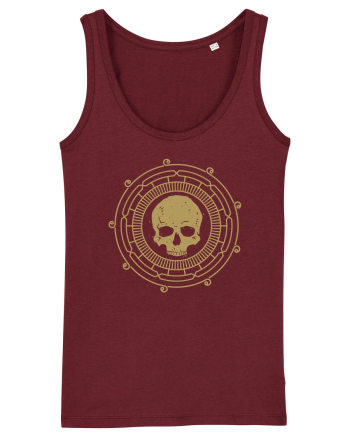 Skull mandala Burgundy