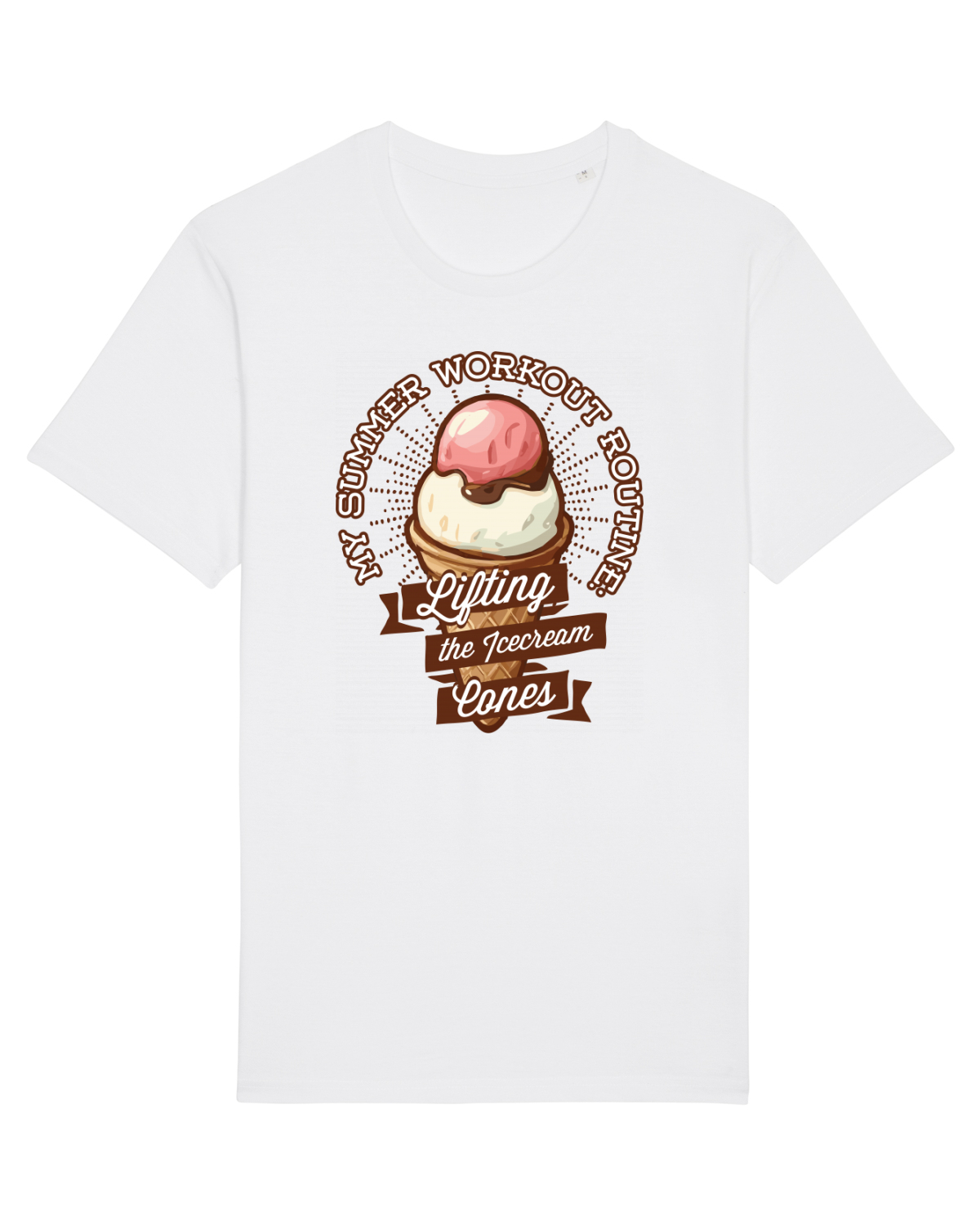 Tricou mânecă scurtă Unisex Rocker White