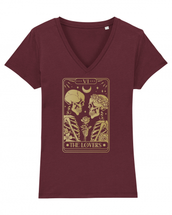 The Lovers Celestial Tarot Burgundy