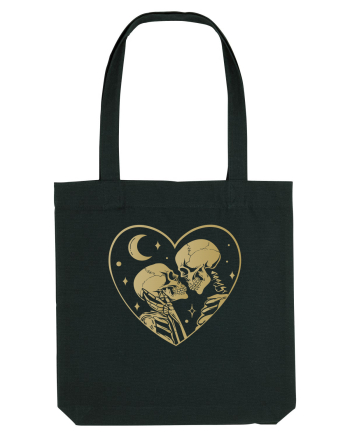 The Lovers Golden Heart Black