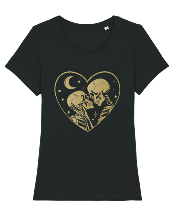 The Lovers Golden Heart Black