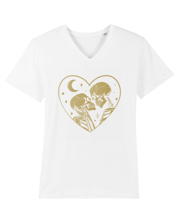 The Lovers Golden Heart White