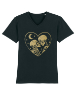 The Lovers Golden Heart Tricou mânecă scurtă guler V Bărbat Presenter