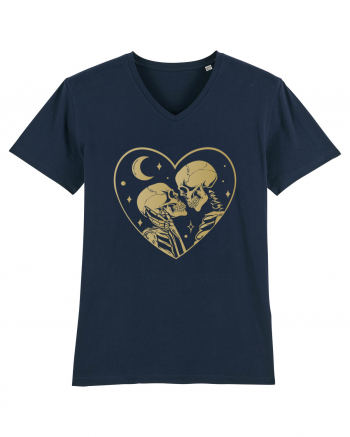 The Lovers Golden Heart French Navy