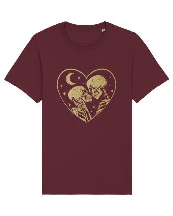 The Lovers Golden Heart Burgundy