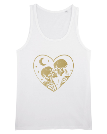 The Lovers Golden Heart White