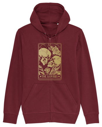 The Lovers Golden Tarot Burgundy