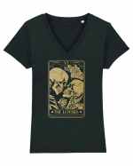 The Lovers Golden Tarot Tricou mânecă scurtă guler V Damă Evoker