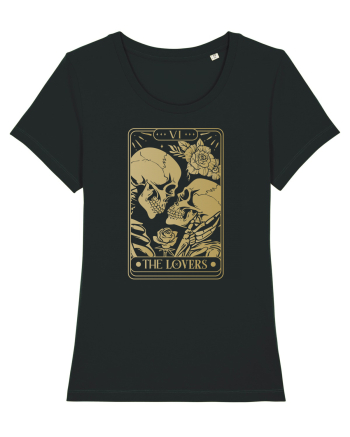 The Lovers Golden Tarot Black
