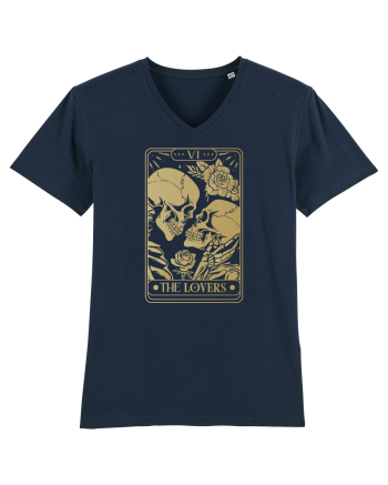 The Lovers Golden Tarot French Navy