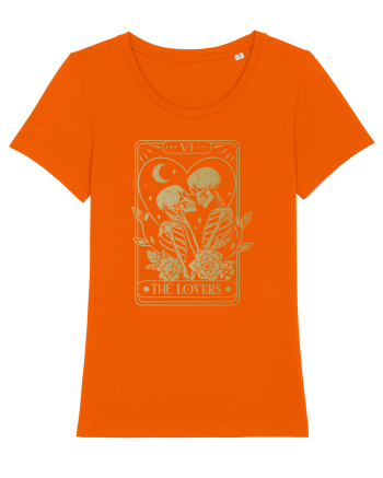 The Lovers Heart Tarot Bright Orange
