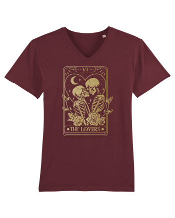 The Lovers Heart Tarot Burgundy