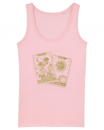 The Lovers Tarot Cards Gold Cotton Pink