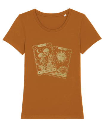 The Lovers Tarot Cards Gold Roasted Orange