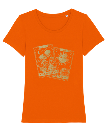 The Lovers Tarot Cards Gold Bright Orange