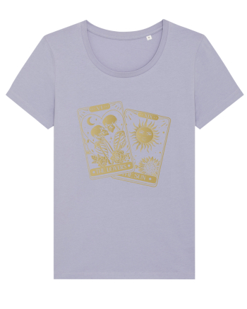 The Lovers Tarot Cards Gold Lavender