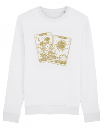 The Lovers Tarot Cards Gold White