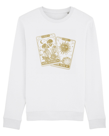 The Lovers Tarot Cards Gold White
