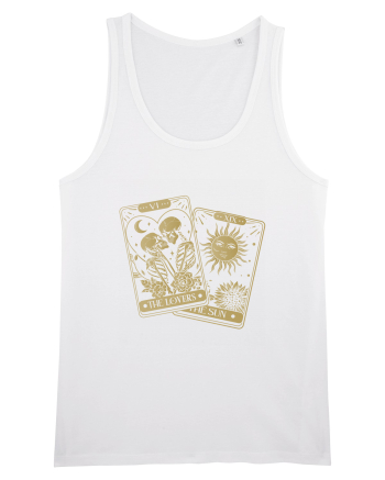 The Lovers Tarot Cards Gold White