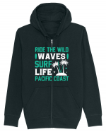 Ride The Wild Waves Surf Life Pacific Coast Hanorac cu fermoar Unisex Connector