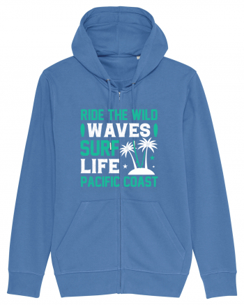 Ride The Wild Waves Surf Life Pacific Coast Bright Blue