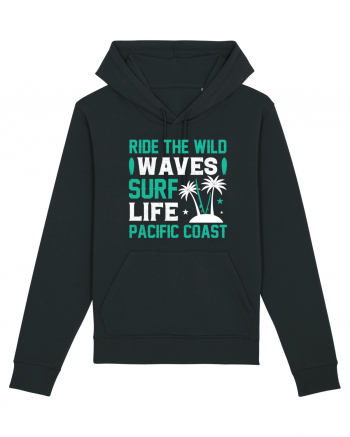 Ride The Wild Waves Surf Life Pacific Coast Black