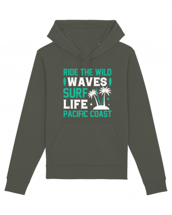 Ride The Wild Waves Surf Life Pacific Coast Khaki