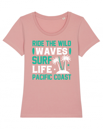 Ride The Wild Waves Surf Life Pacific Coast Canyon Pink