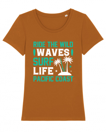 Ride The Wild Waves Surf Life Pacific Coast Roasted Orange